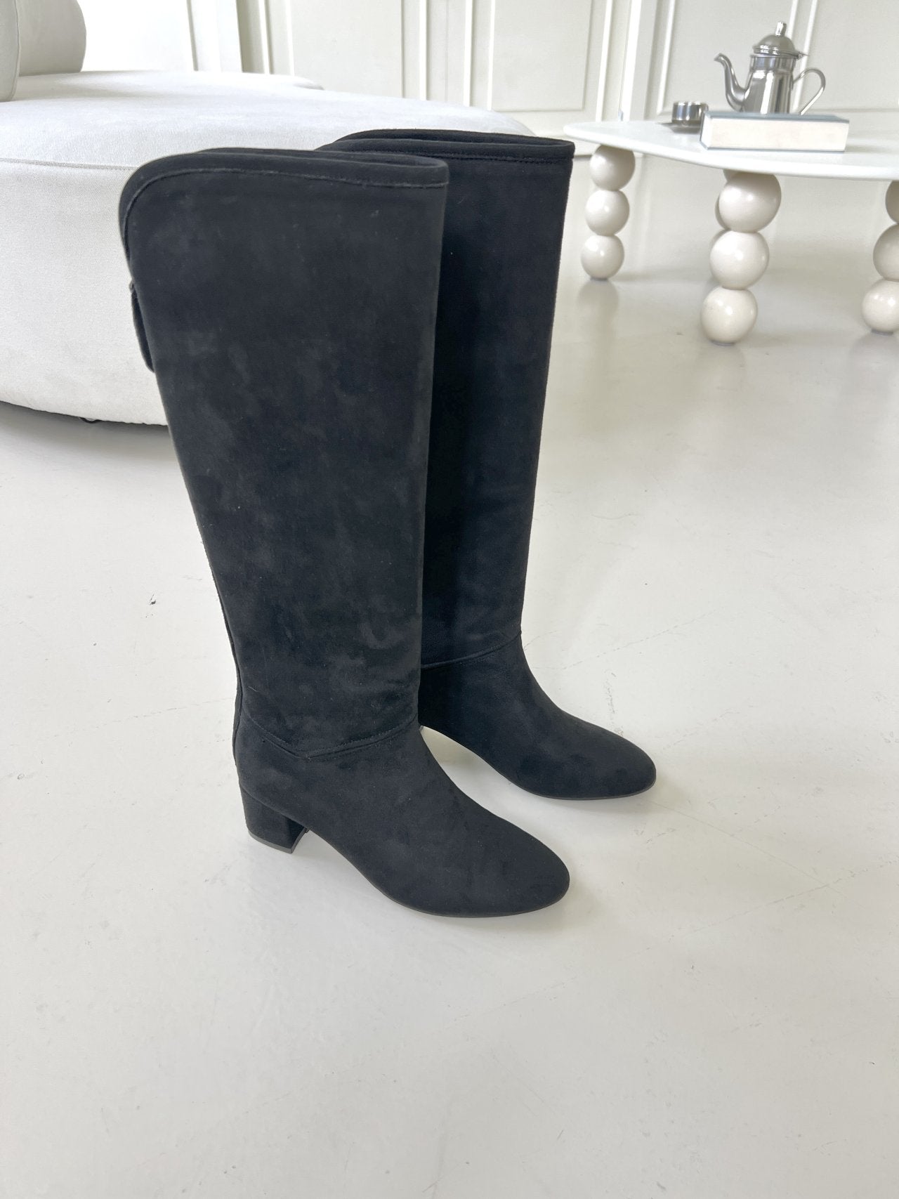 Suede 6 cm Lip Line Long Boots