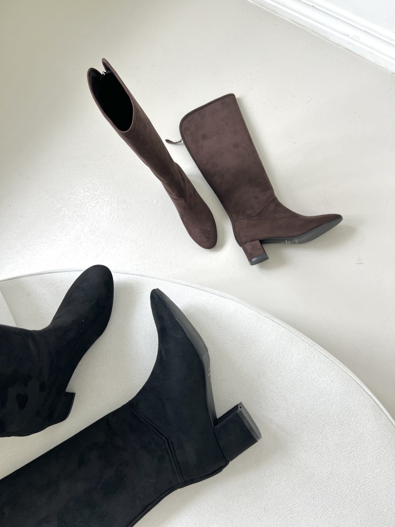 Suede 6 cm Lip Line Long Boots
