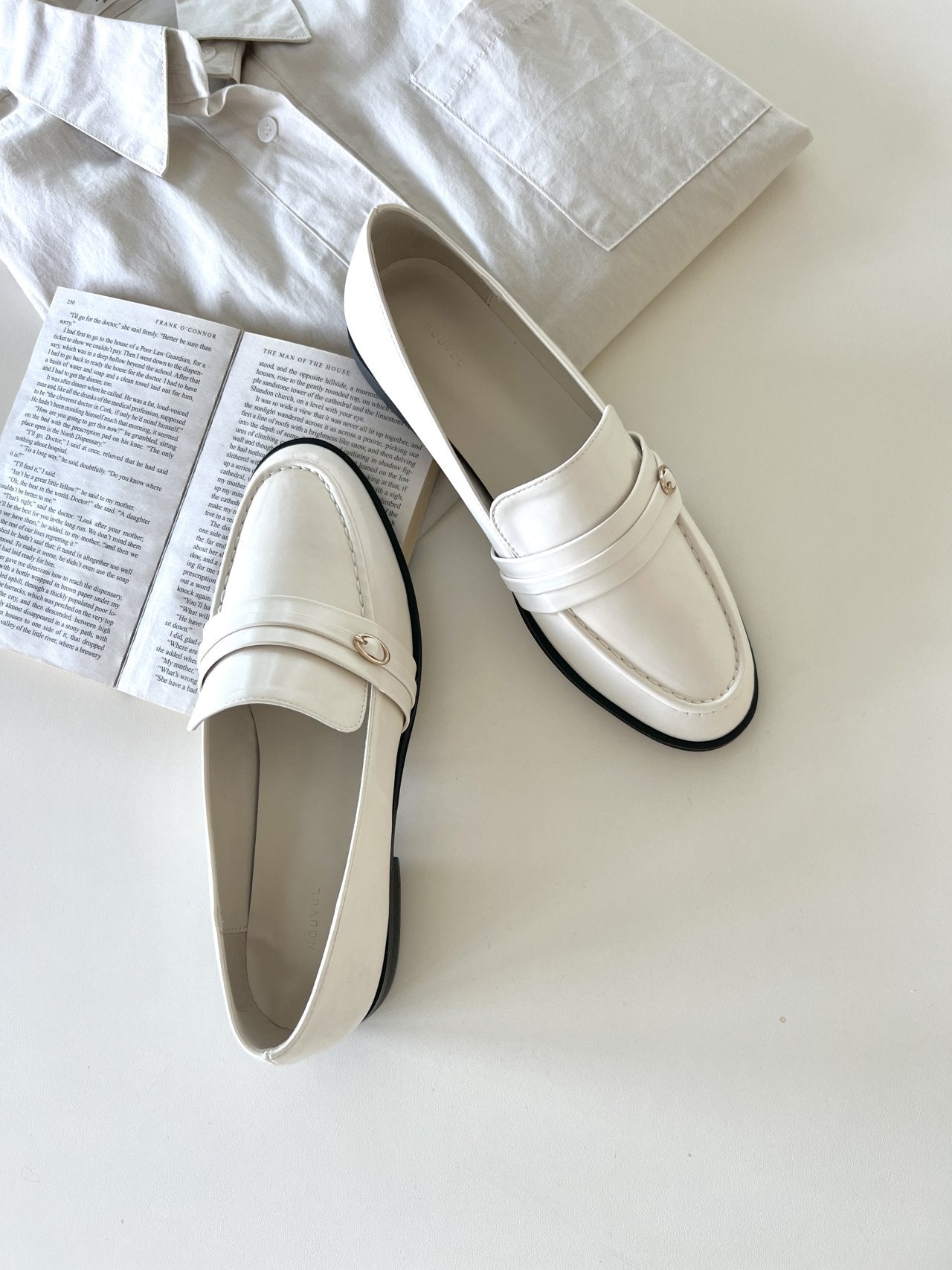 belt strap loafers