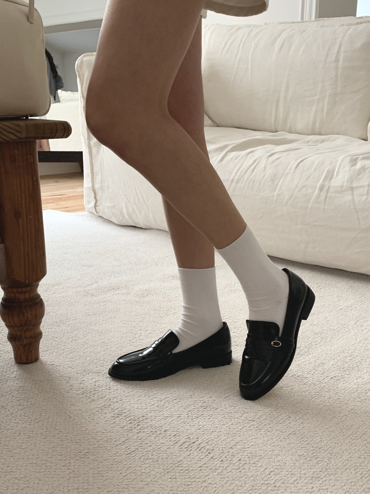 belt strap loafers
