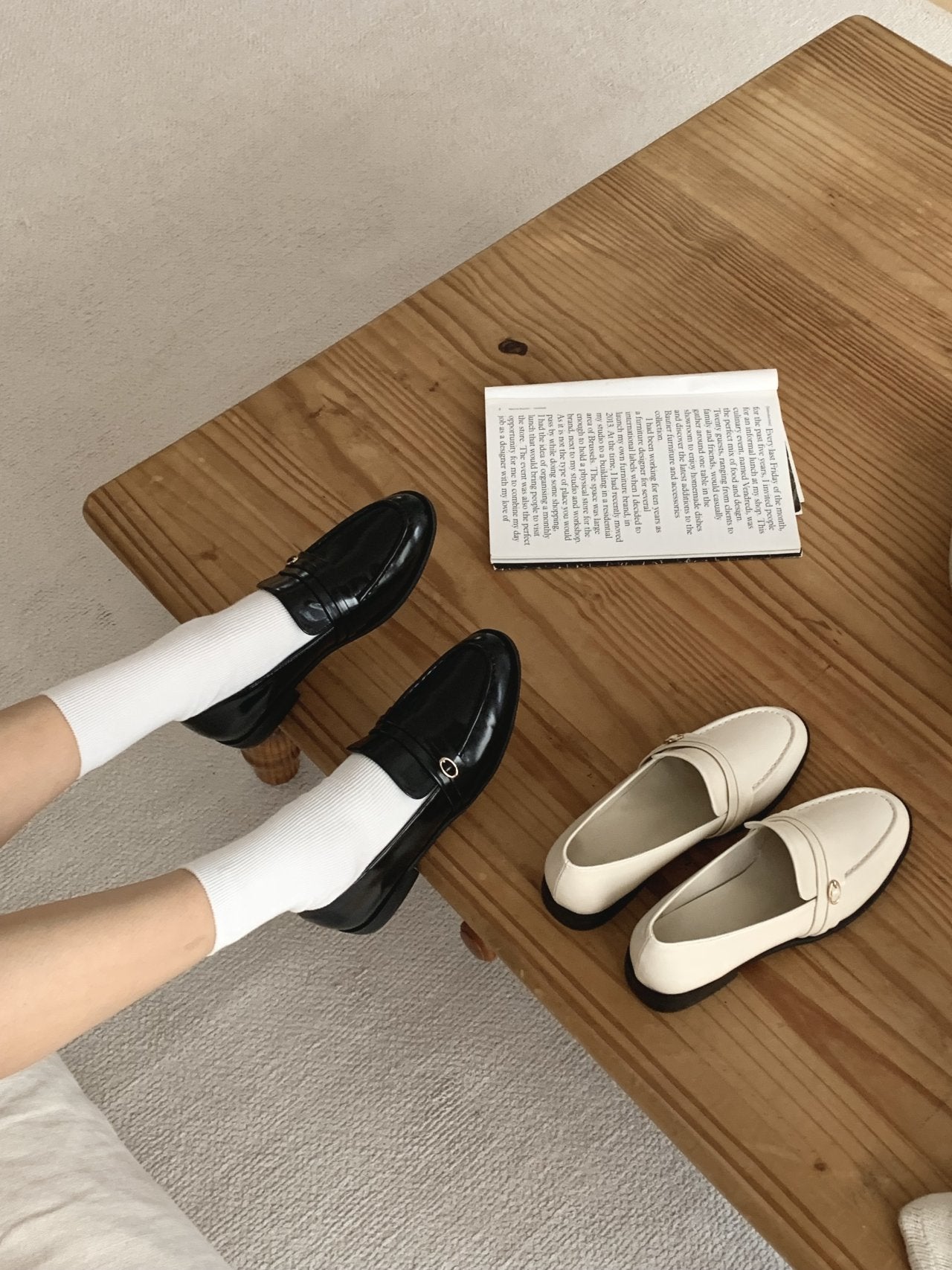 belt strap loafers