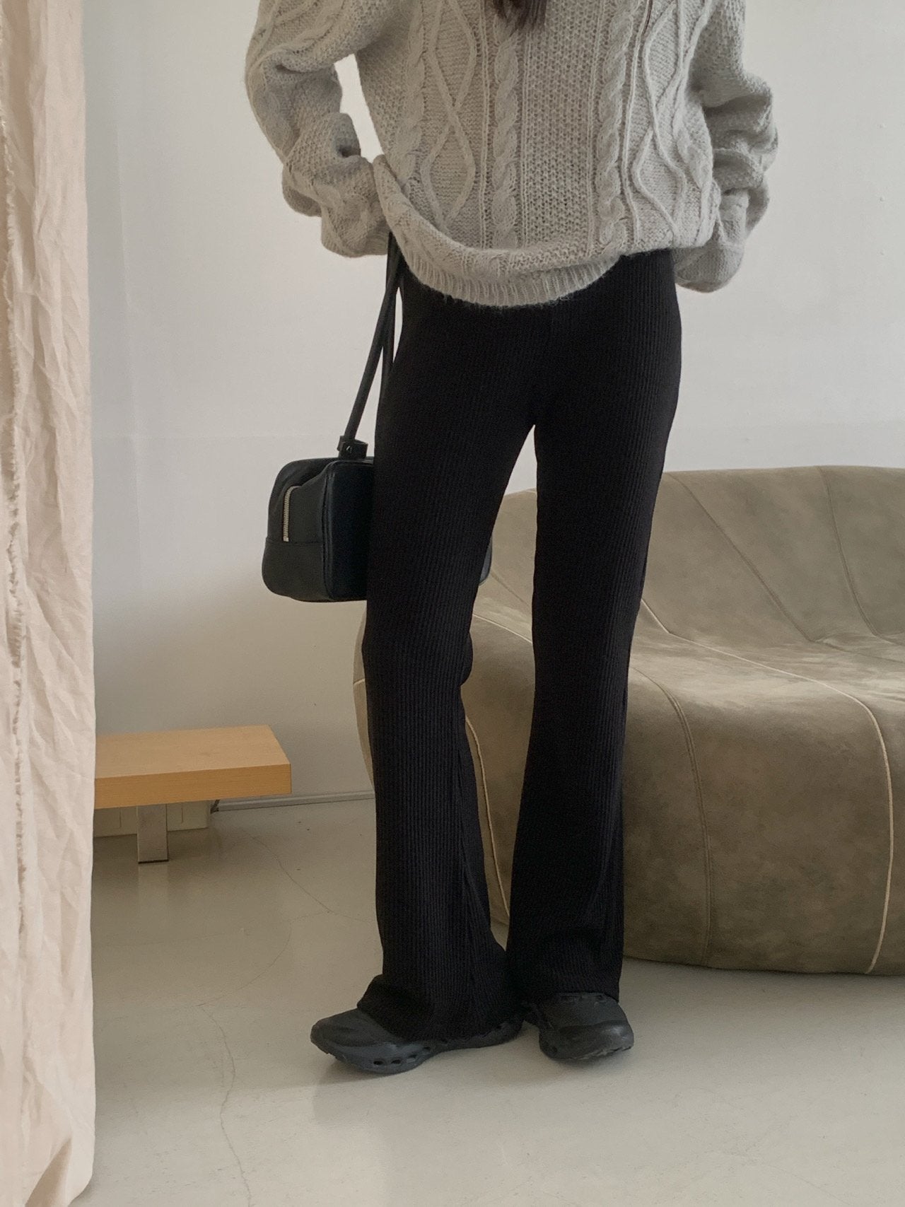 Tom rib pants-2col