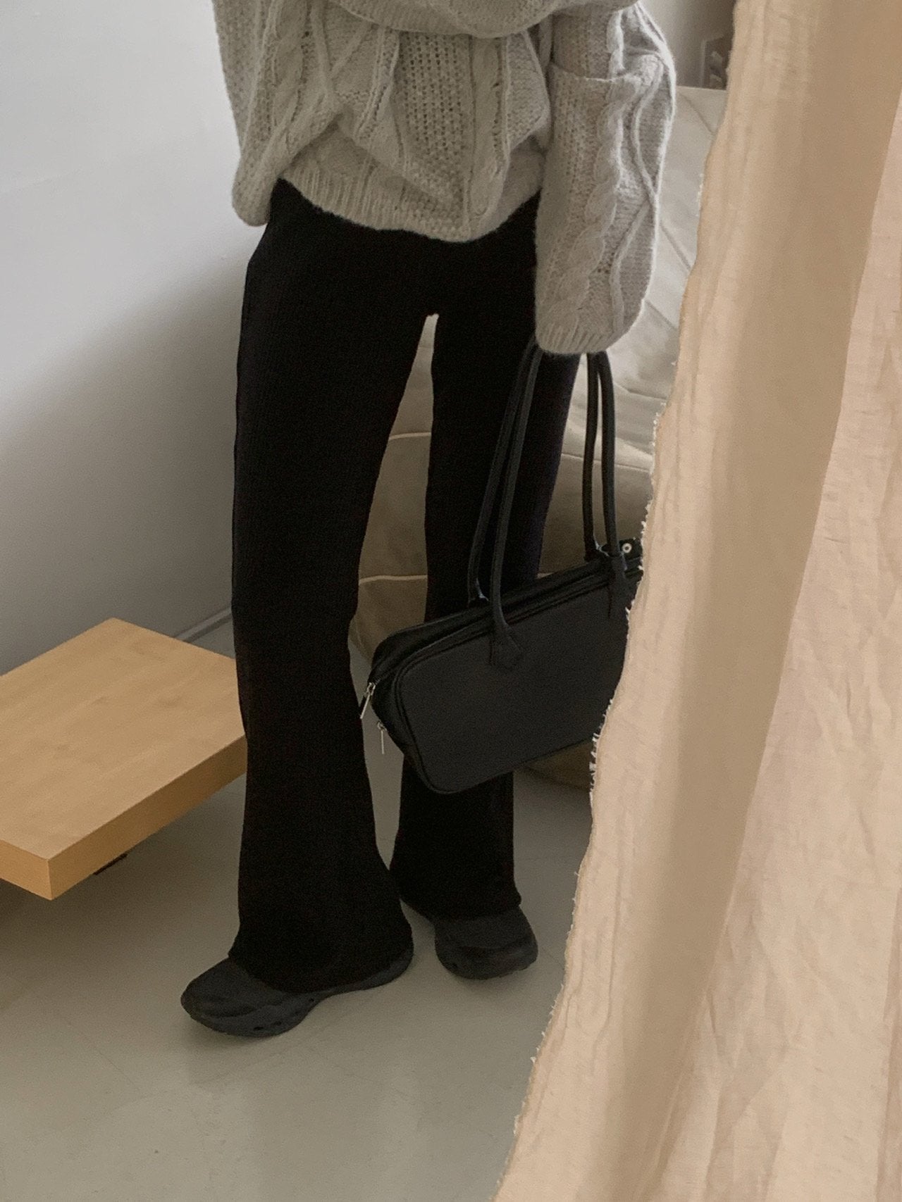 Tom rib pants-2col