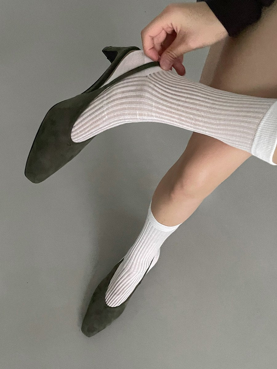suede 5cm sling back