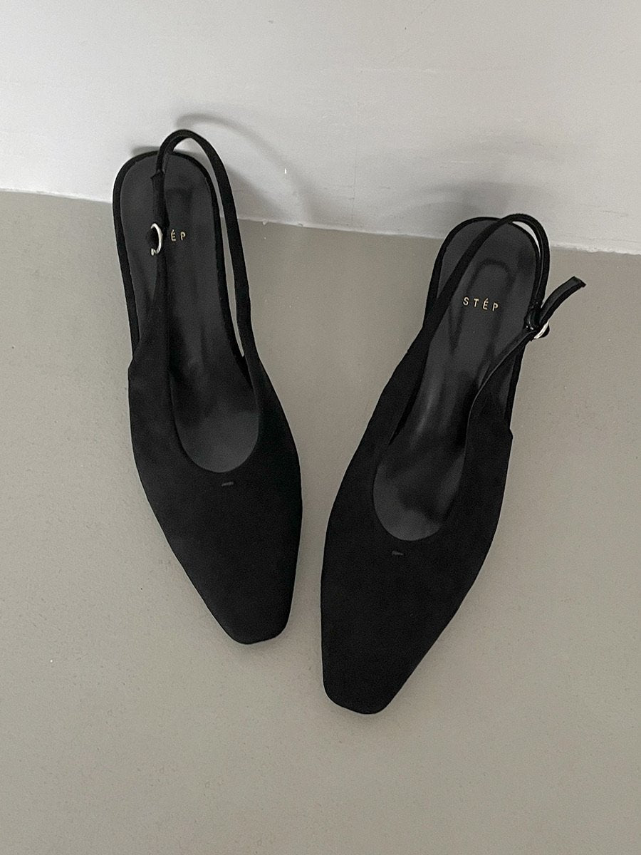 suede 5cm sling back