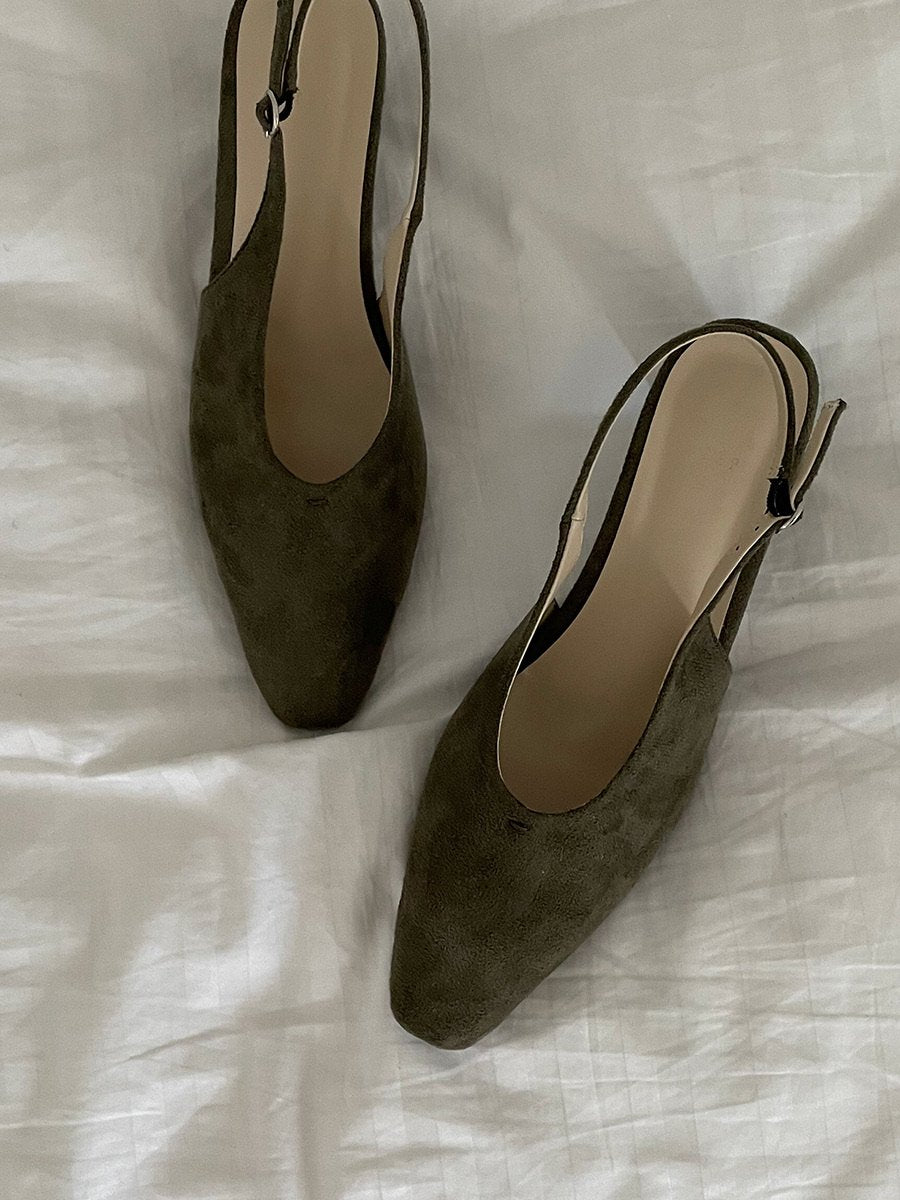 suede 5cm sling back