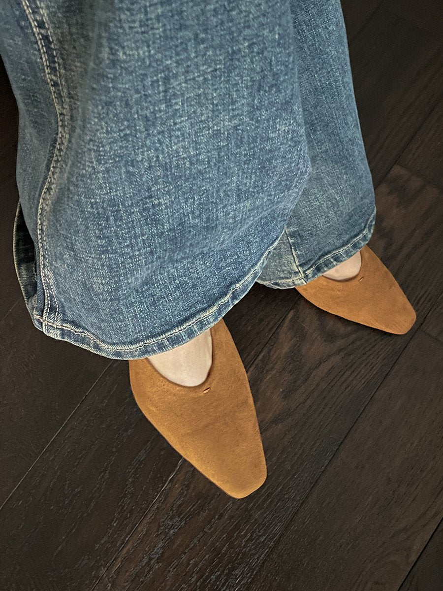 suede 5cm sling back