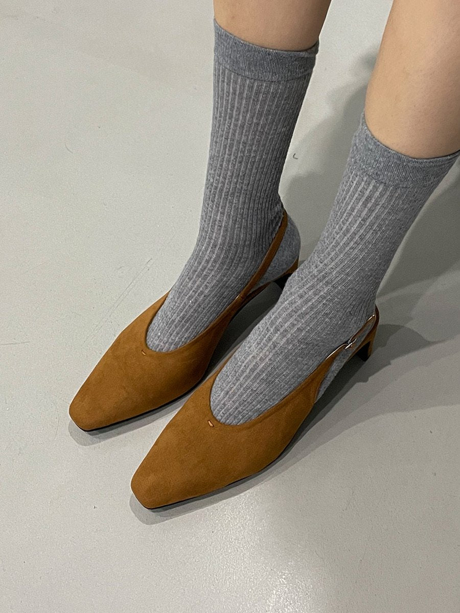 suede 5cm sling back