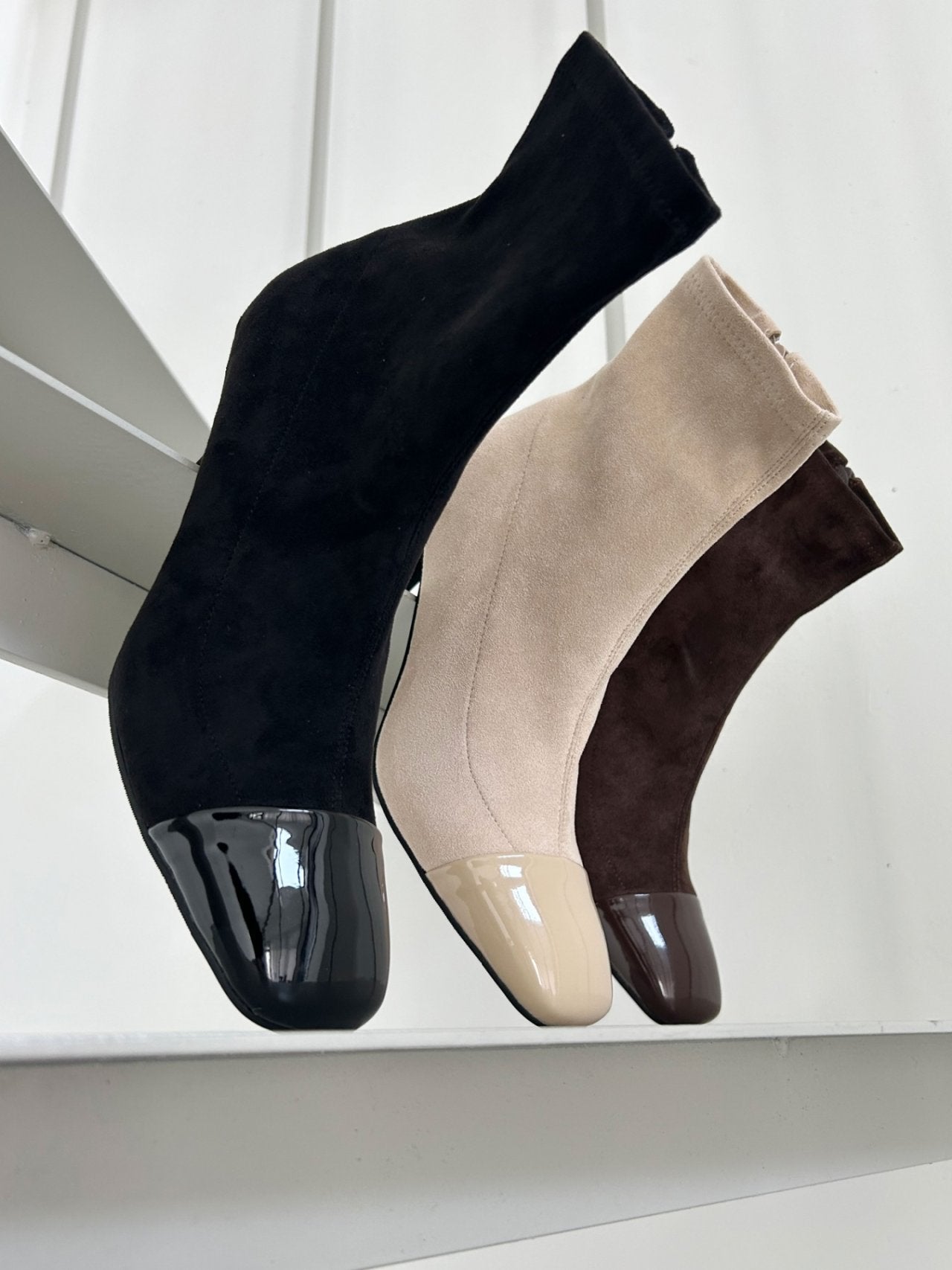 Spandex Square Ankle Boots