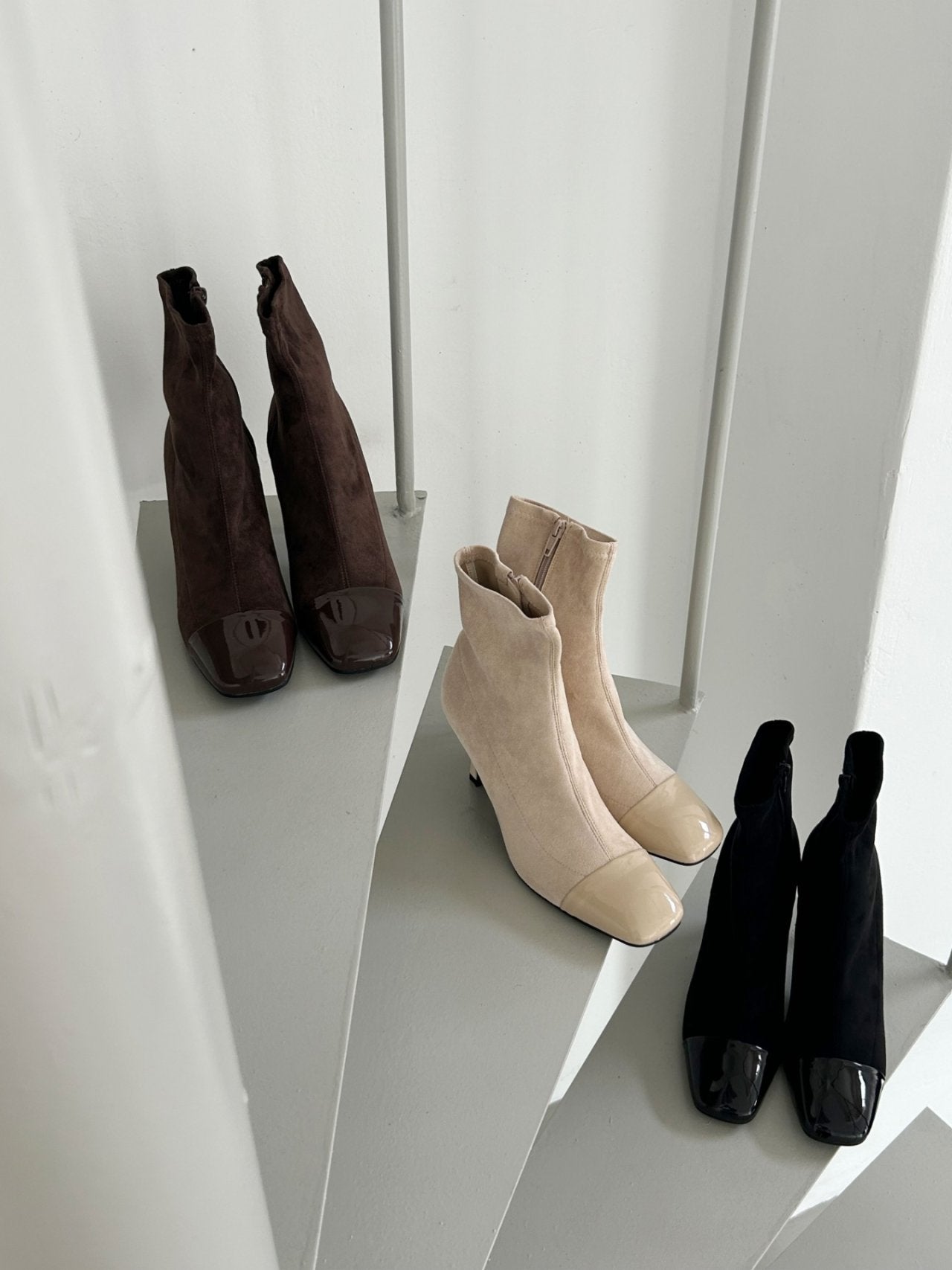 Spandex Square Ankle Boots