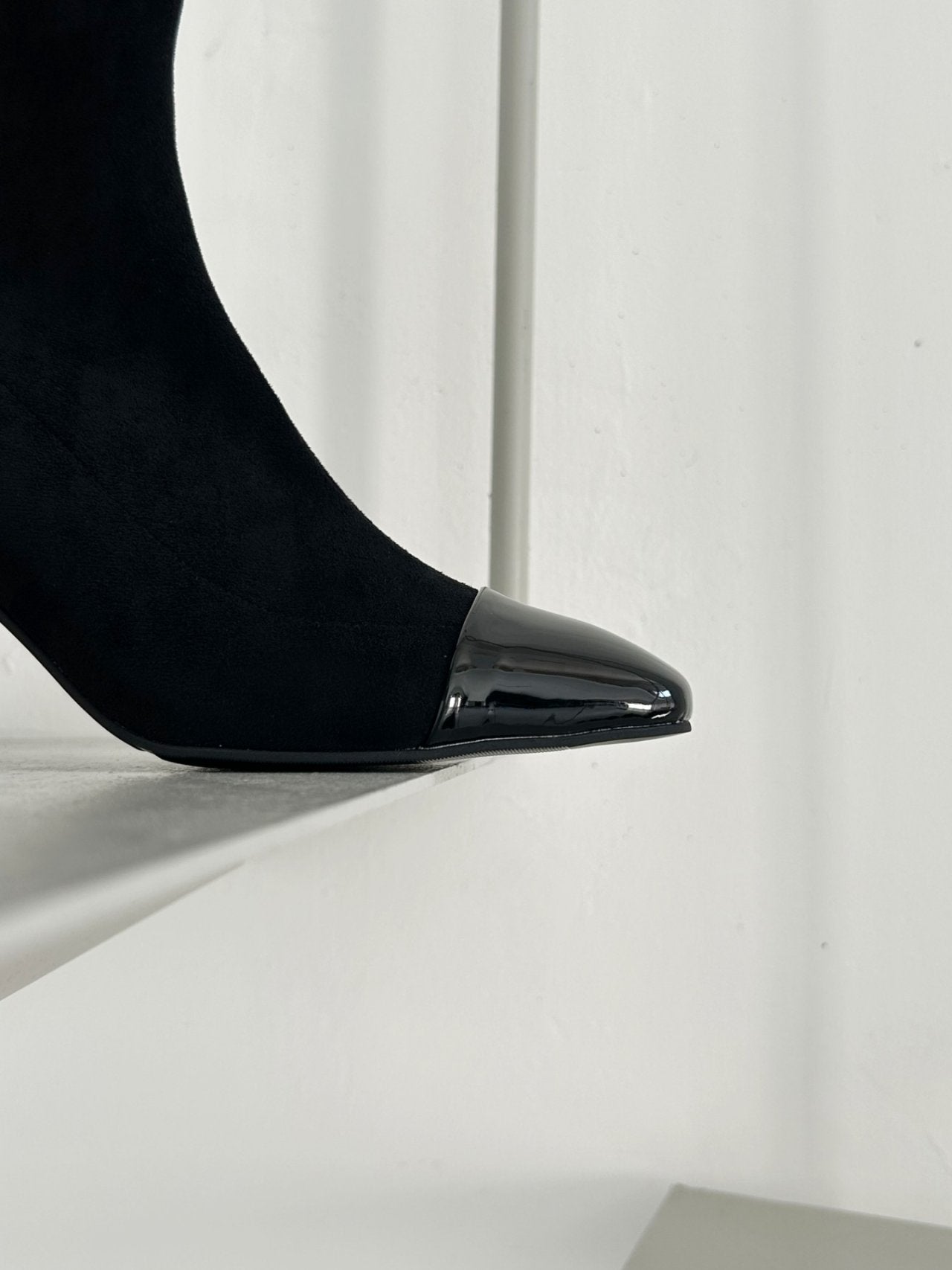 Spandex Square Ankle Boots