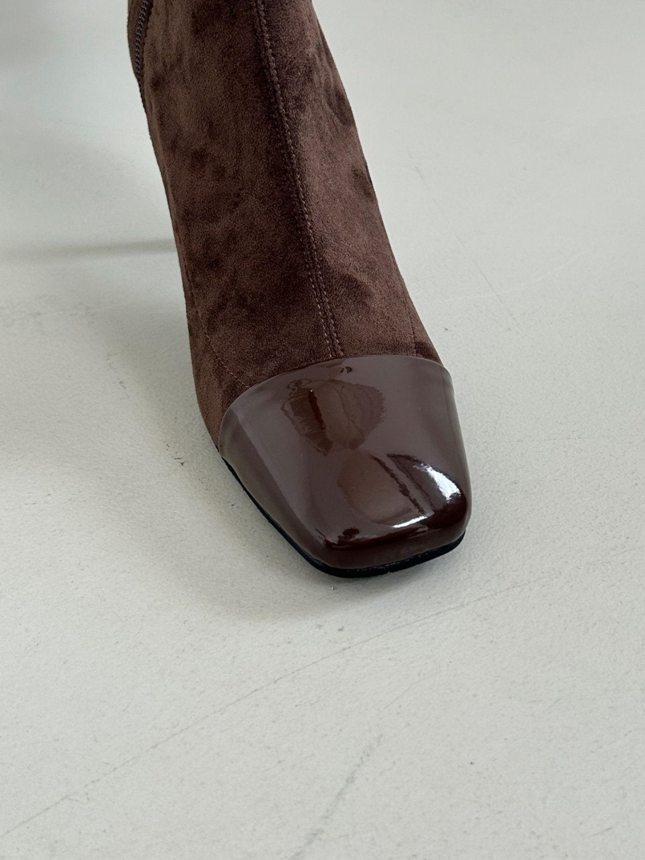 Spandex Square Ankle Boots