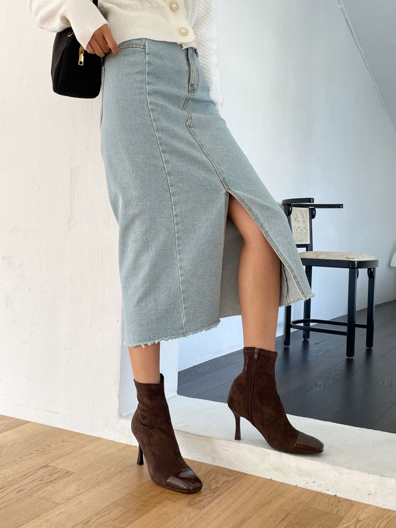 Spandex Square Ankle Boots