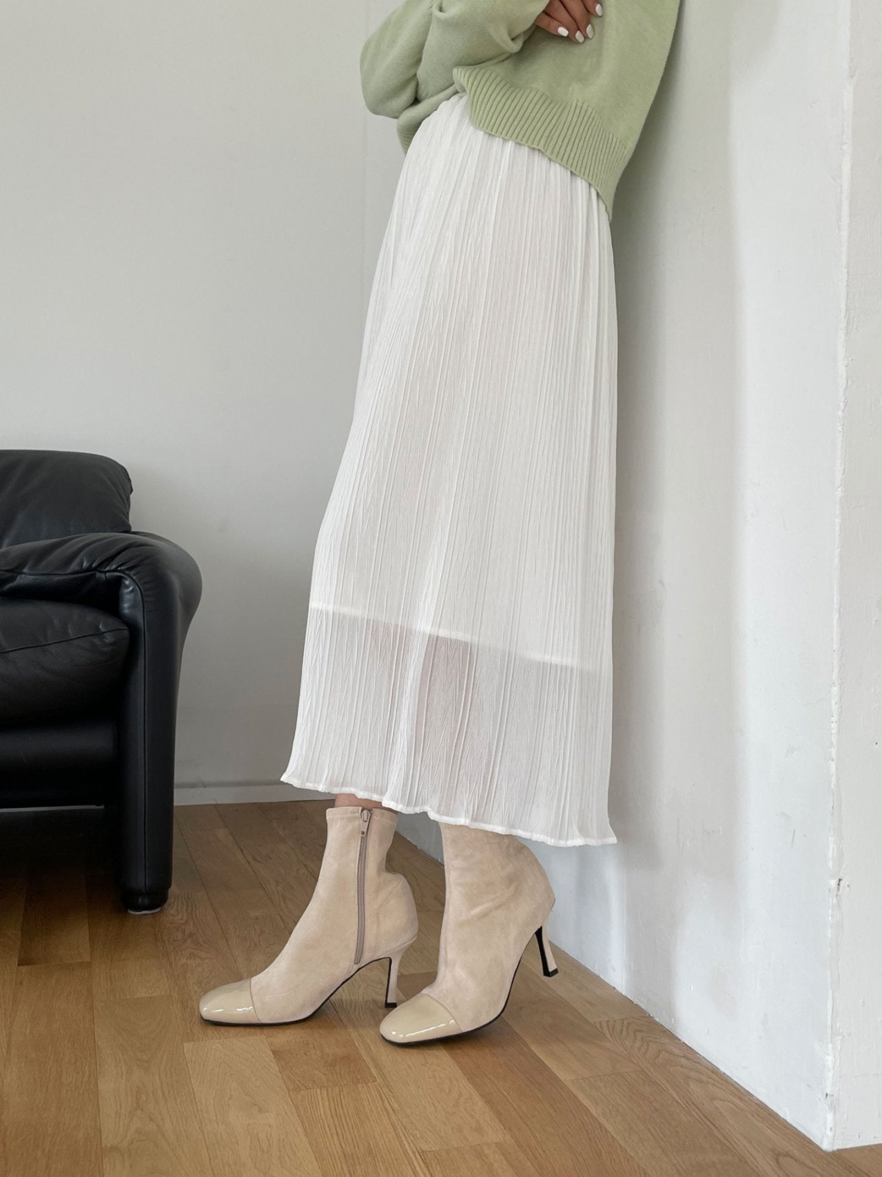 Spandex Square Ankle Boots