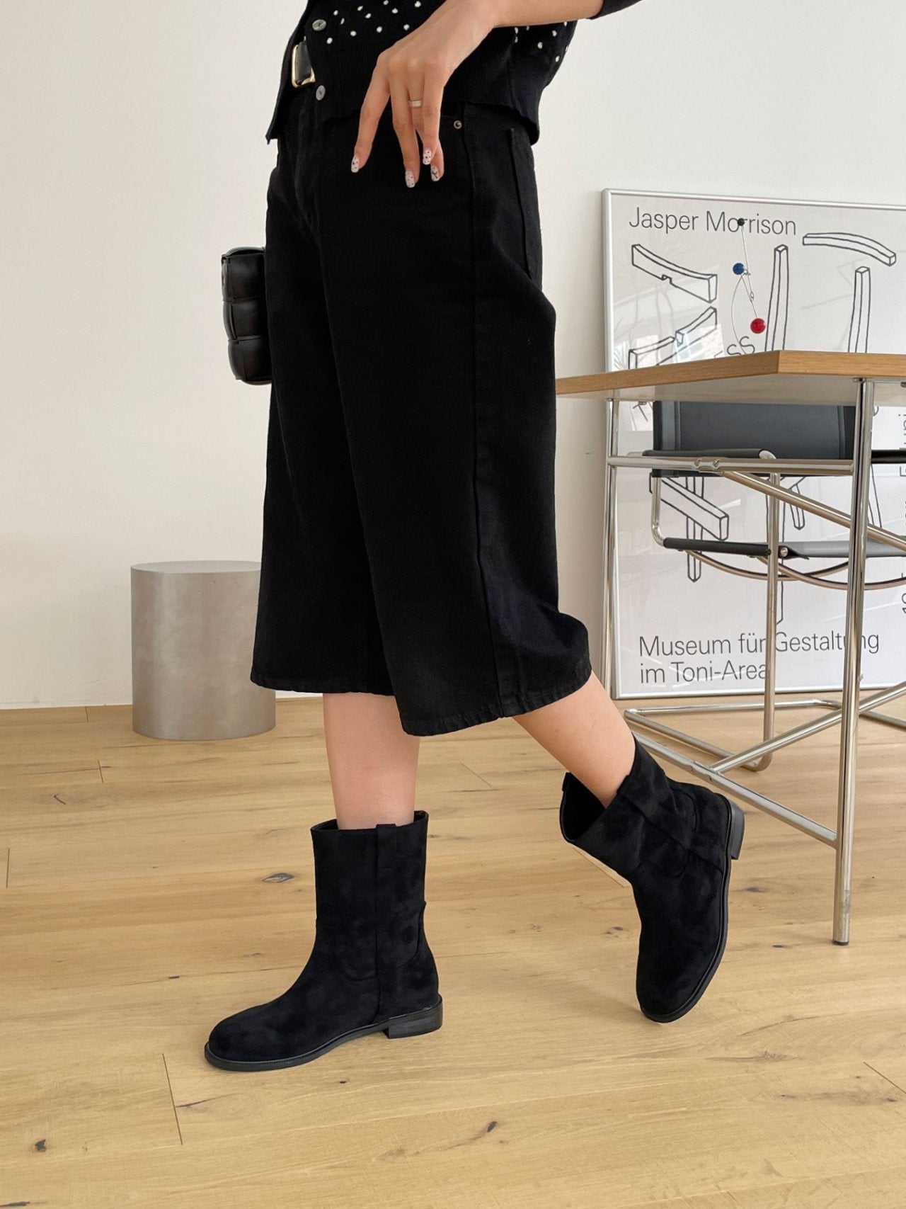 Daily Suede Middle Boots