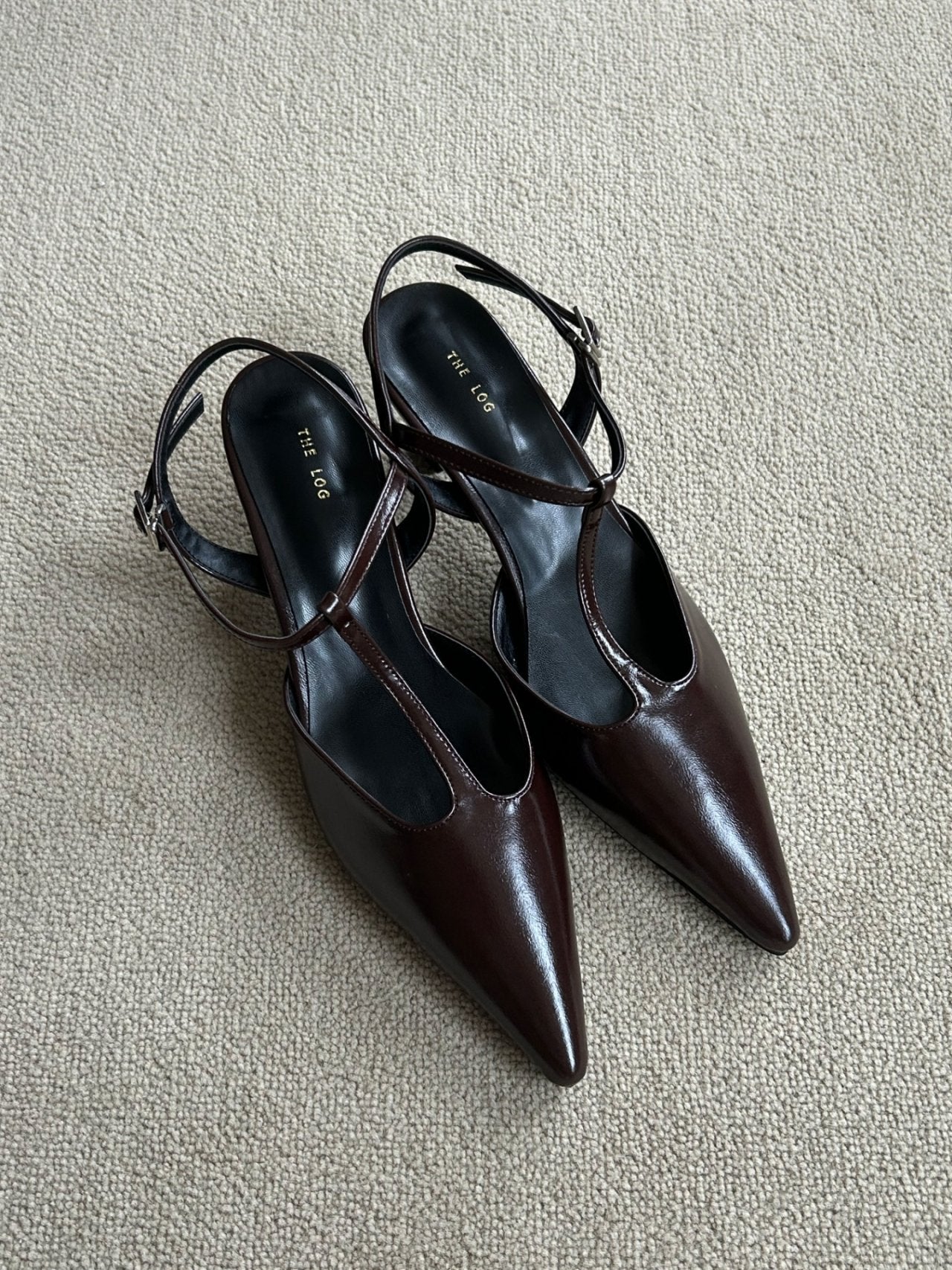 T-strap sling back