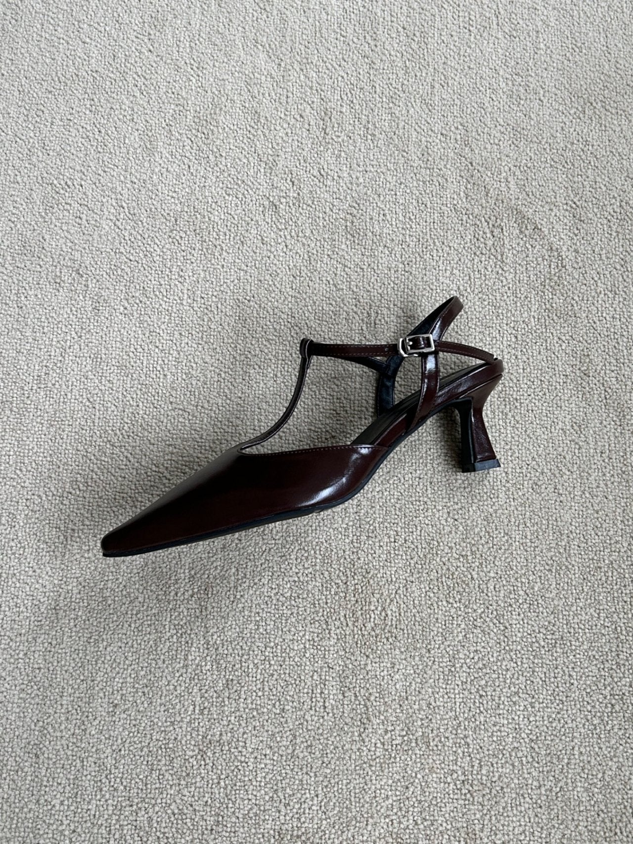 T-strap sling back