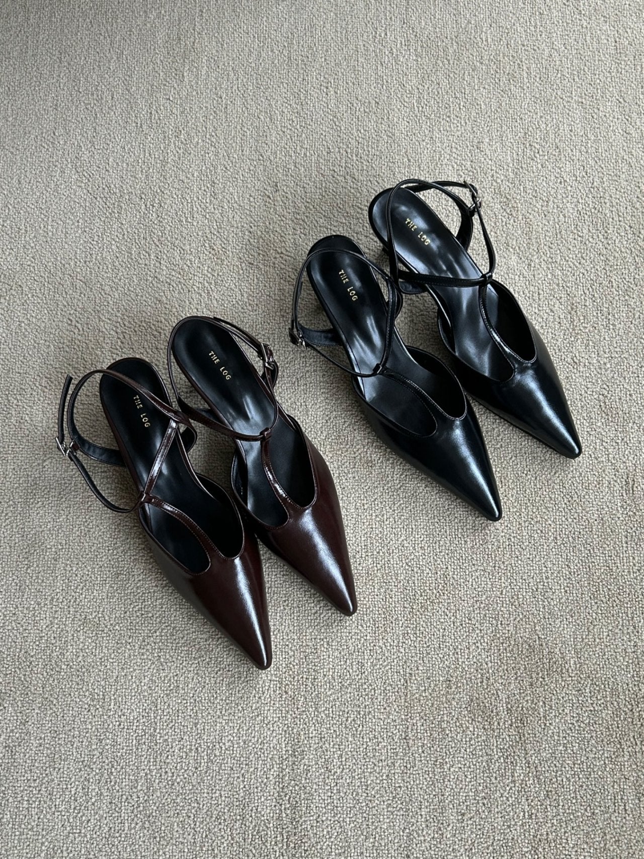 T-strap sling back