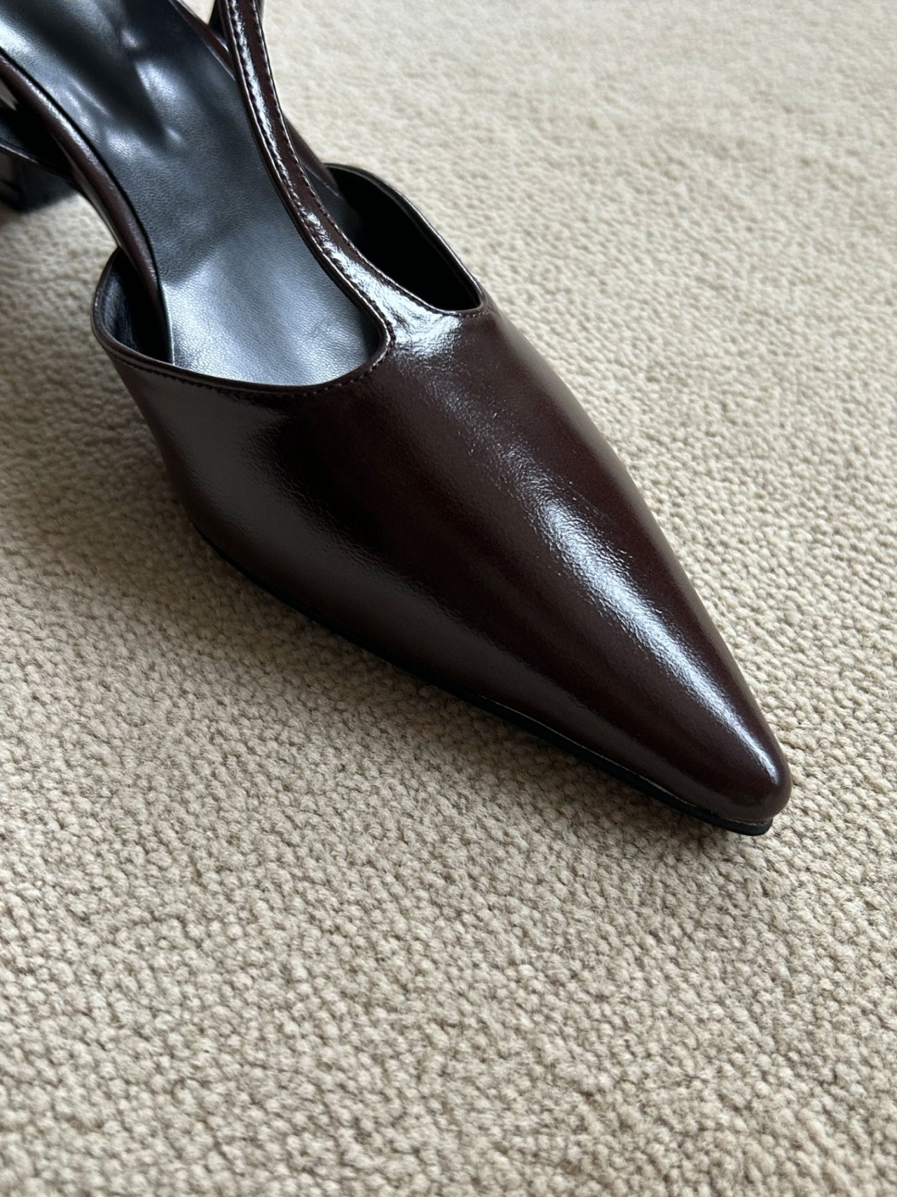 T-strap sling back