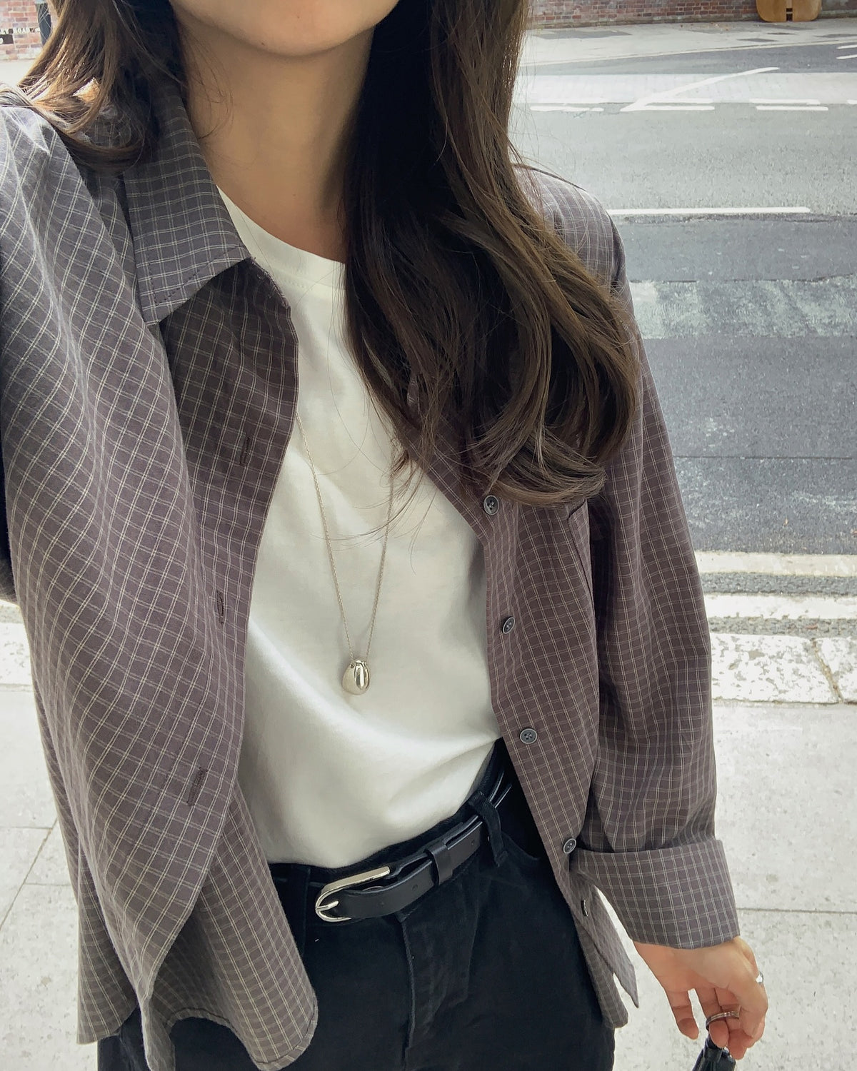 liter denny check shirt-2col