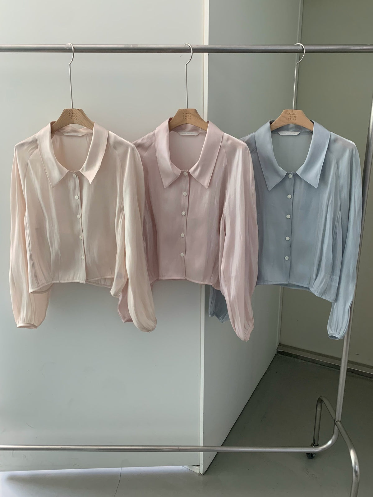sling collar blouse-3col