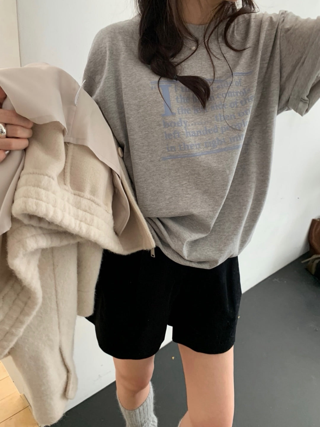 lettering print T-3col