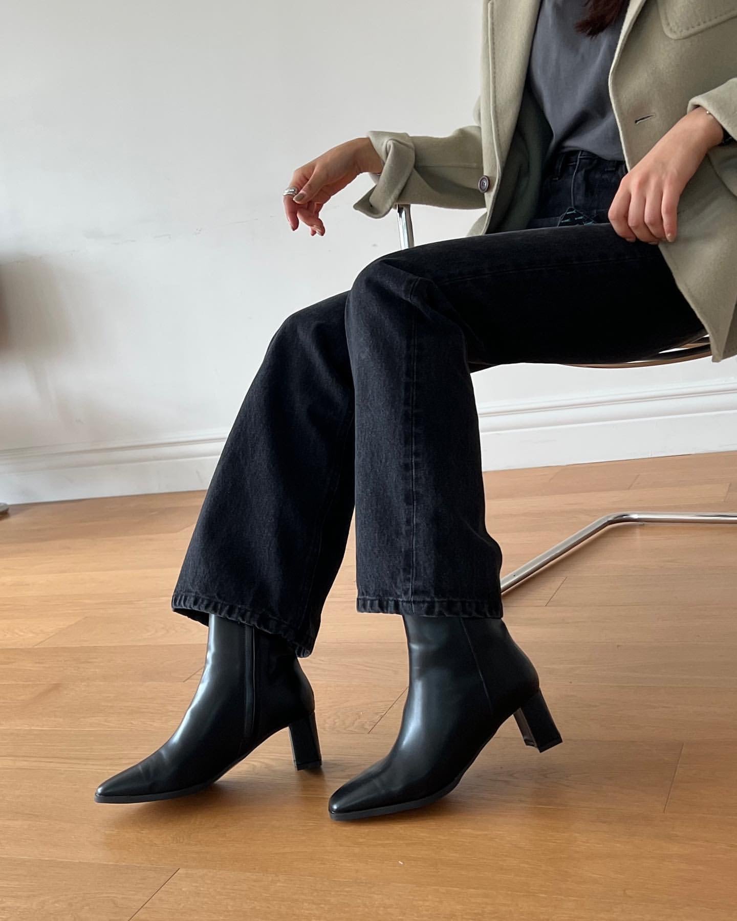 Square heel ankle boots-3col