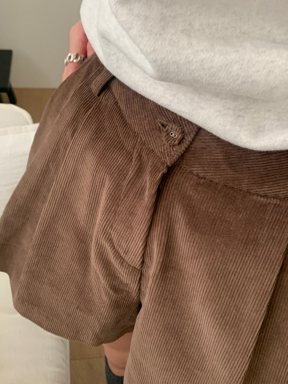 Picaboo corduroy shorts-2col