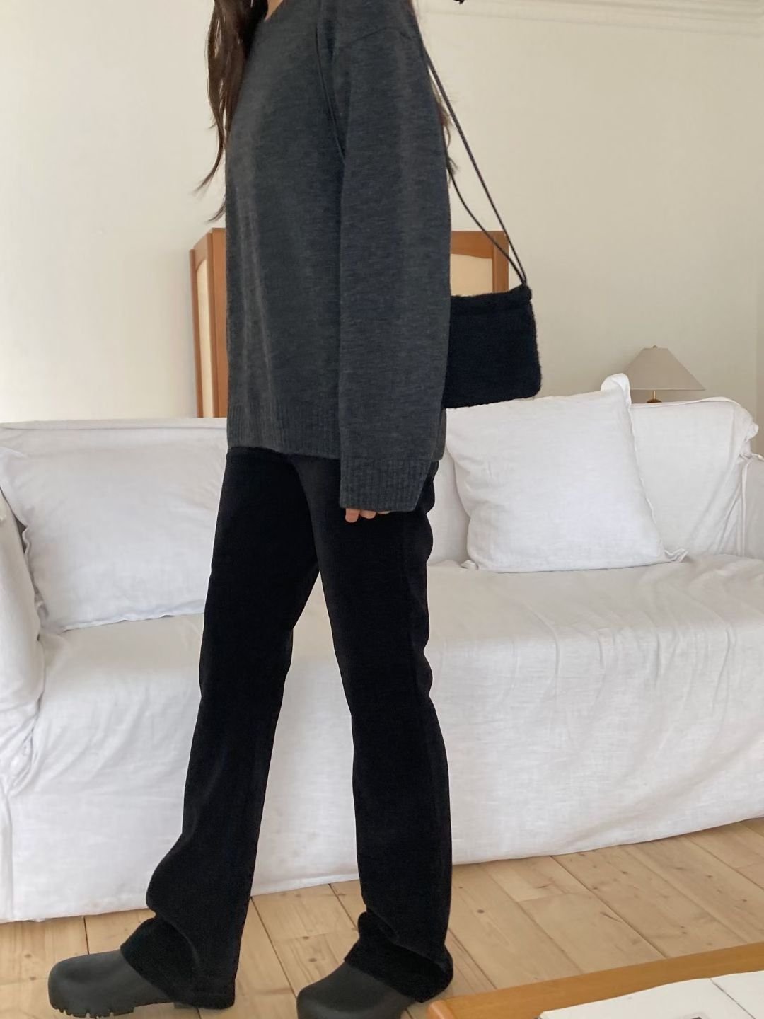 Corduroy bootcut pants