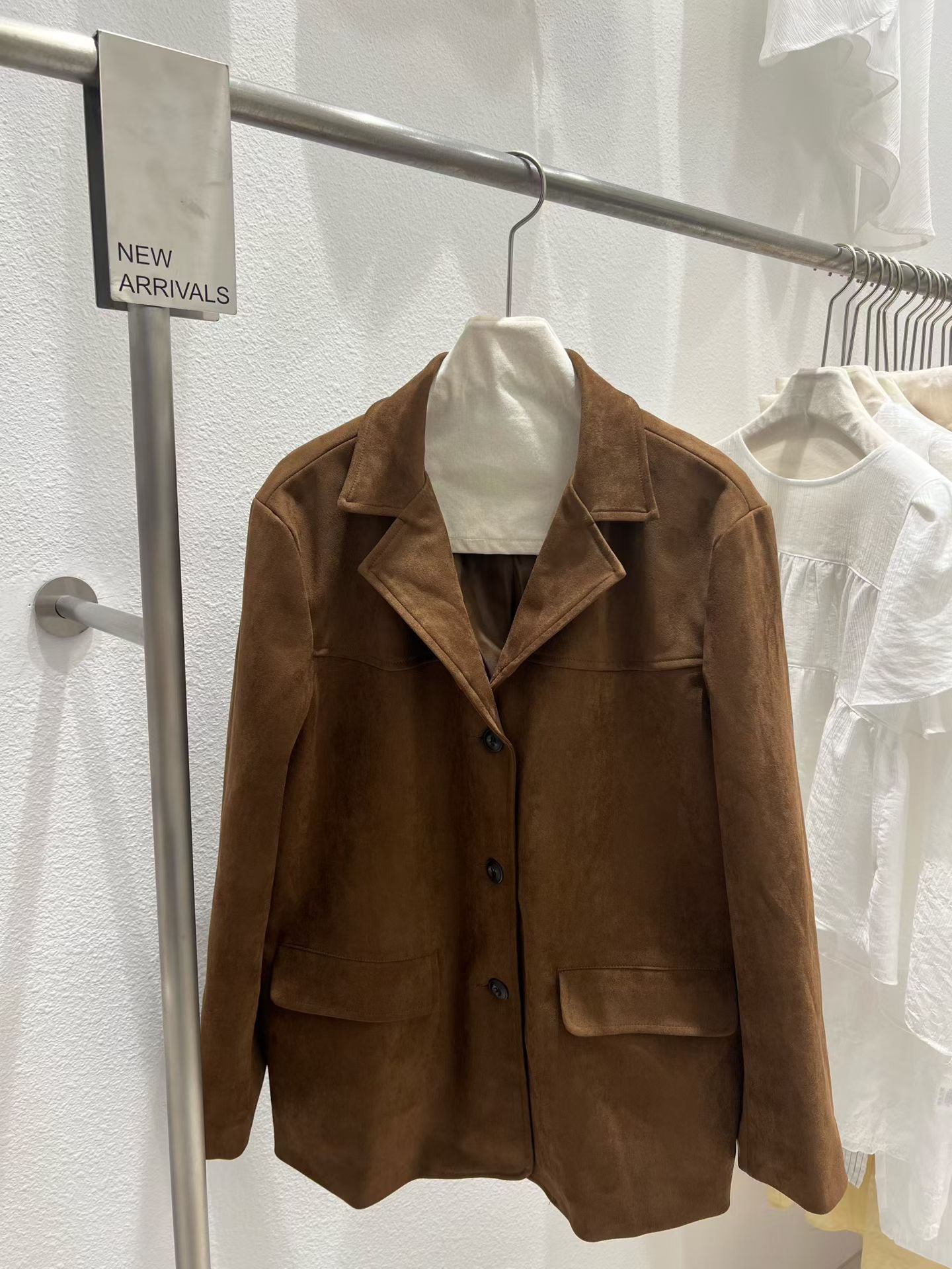 mute suede leather jacket-2col