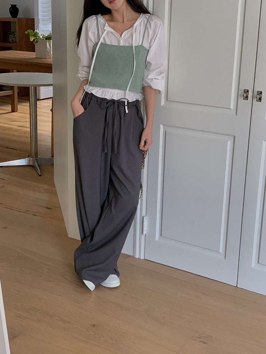 mousse wool slacks-3col