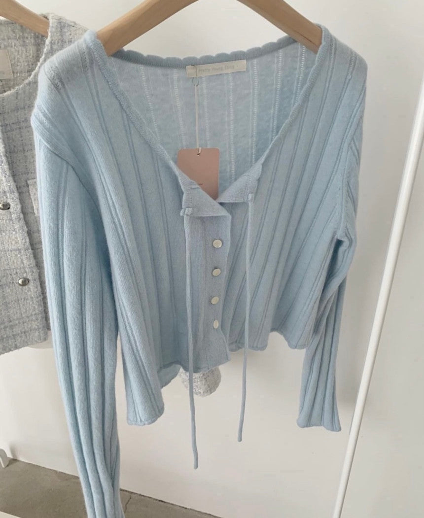 La La Frill Cardigan-3col