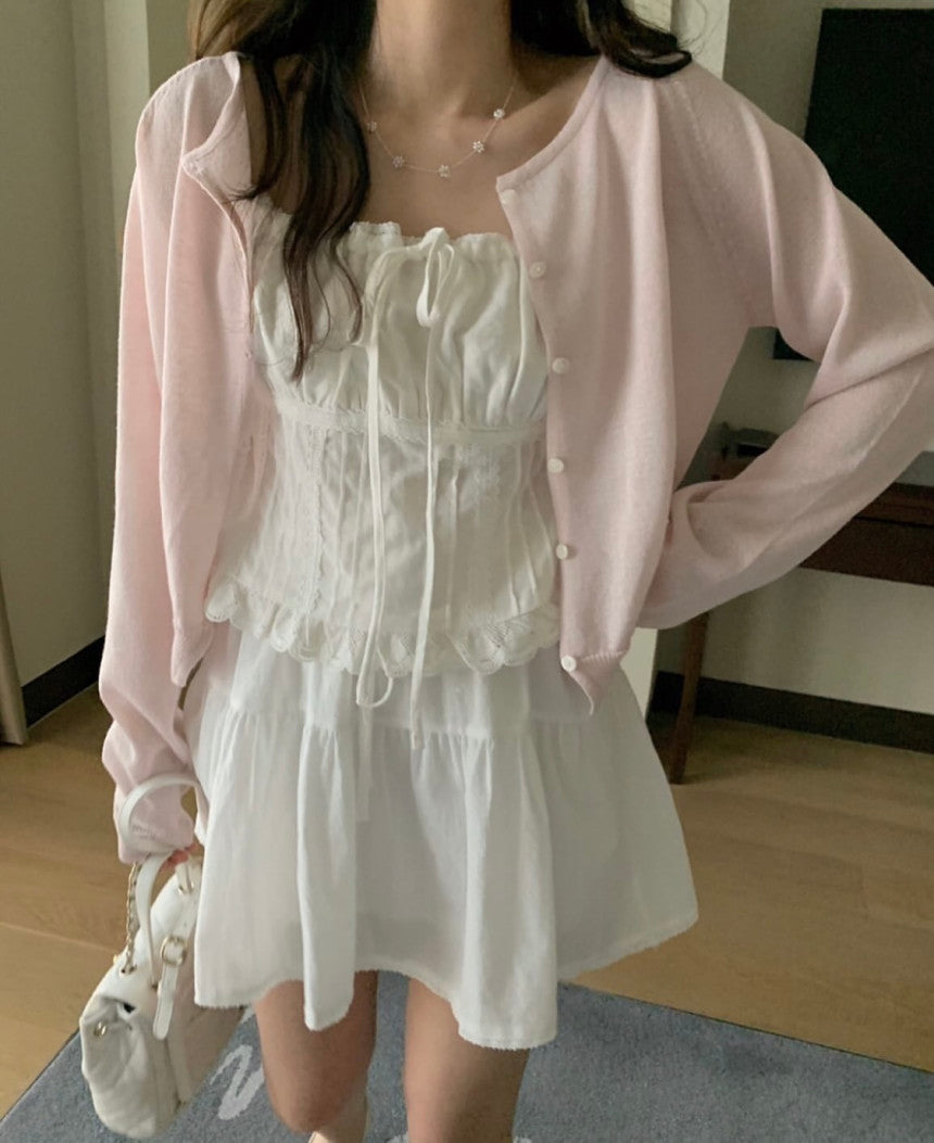 loose linen cardigan-5col