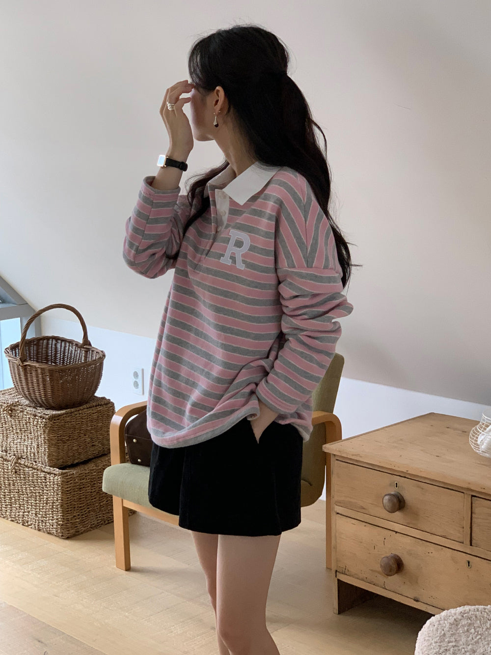 swan corduroy shorts-2col