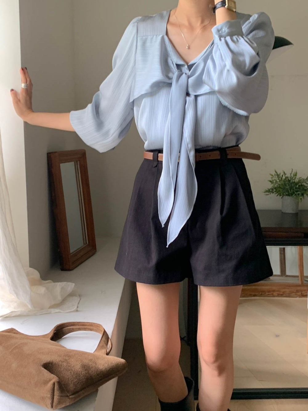 black即納 siri blouse-3col