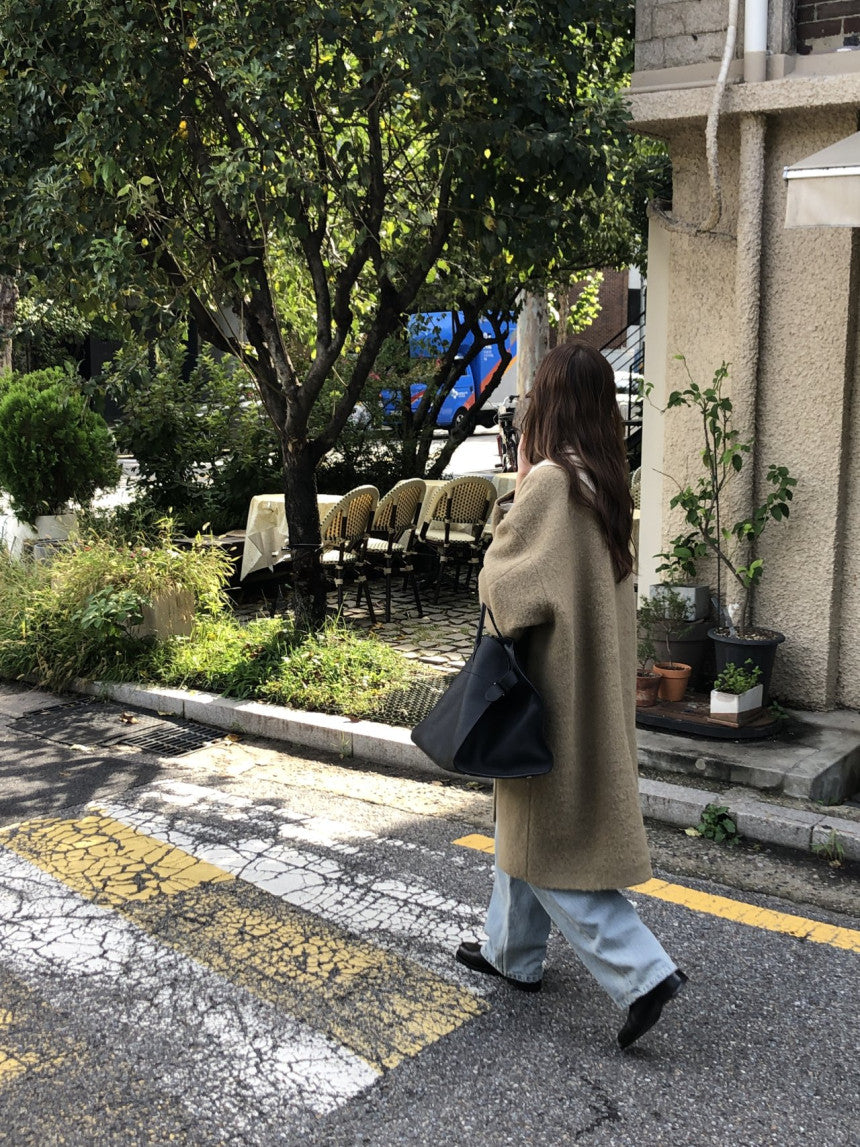 Lea alpaca handmade coat-2col