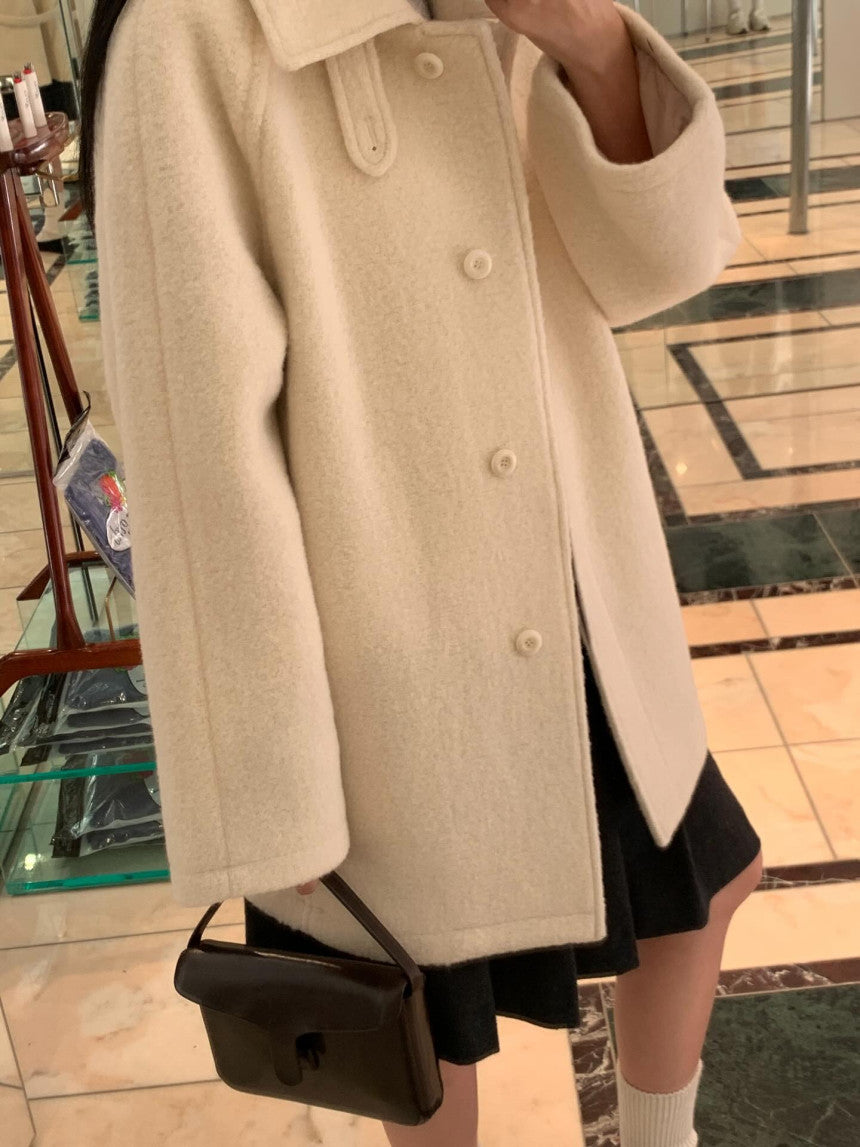 Carry half baby alpaca coat-3col