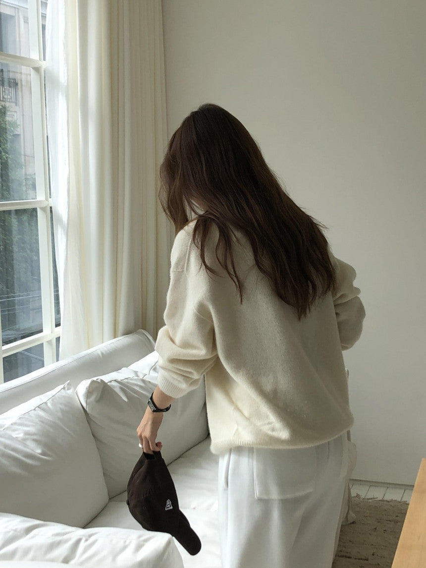 Elin cashmere wholega boat neck knit-4col