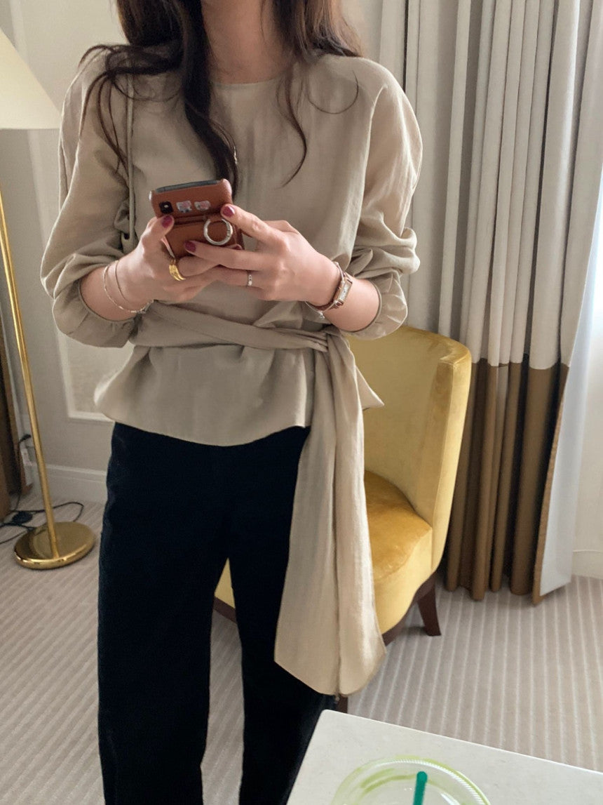 wish tie blouse-3col