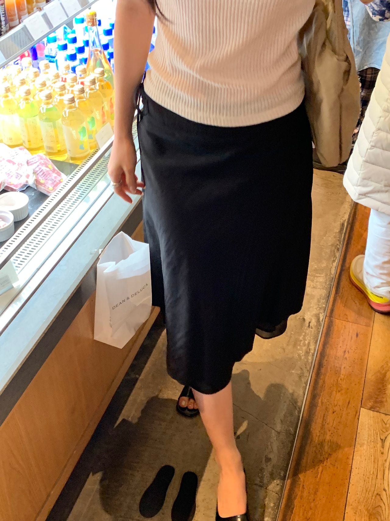 Layered string midi skirt-2col