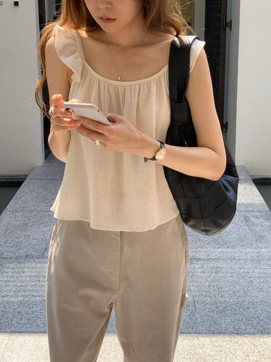 crema即納 Ounce any frill blouse-2col