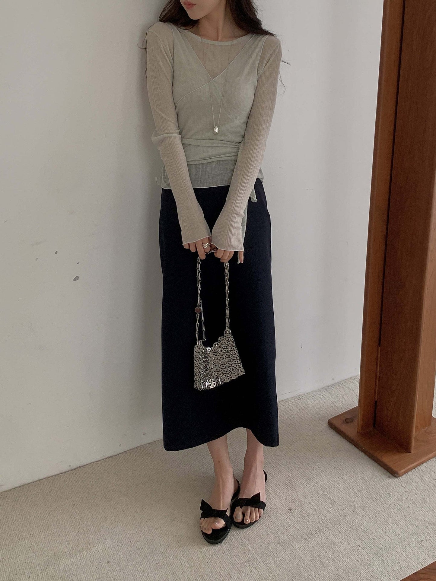 Sophie wrap vest&T set-3col