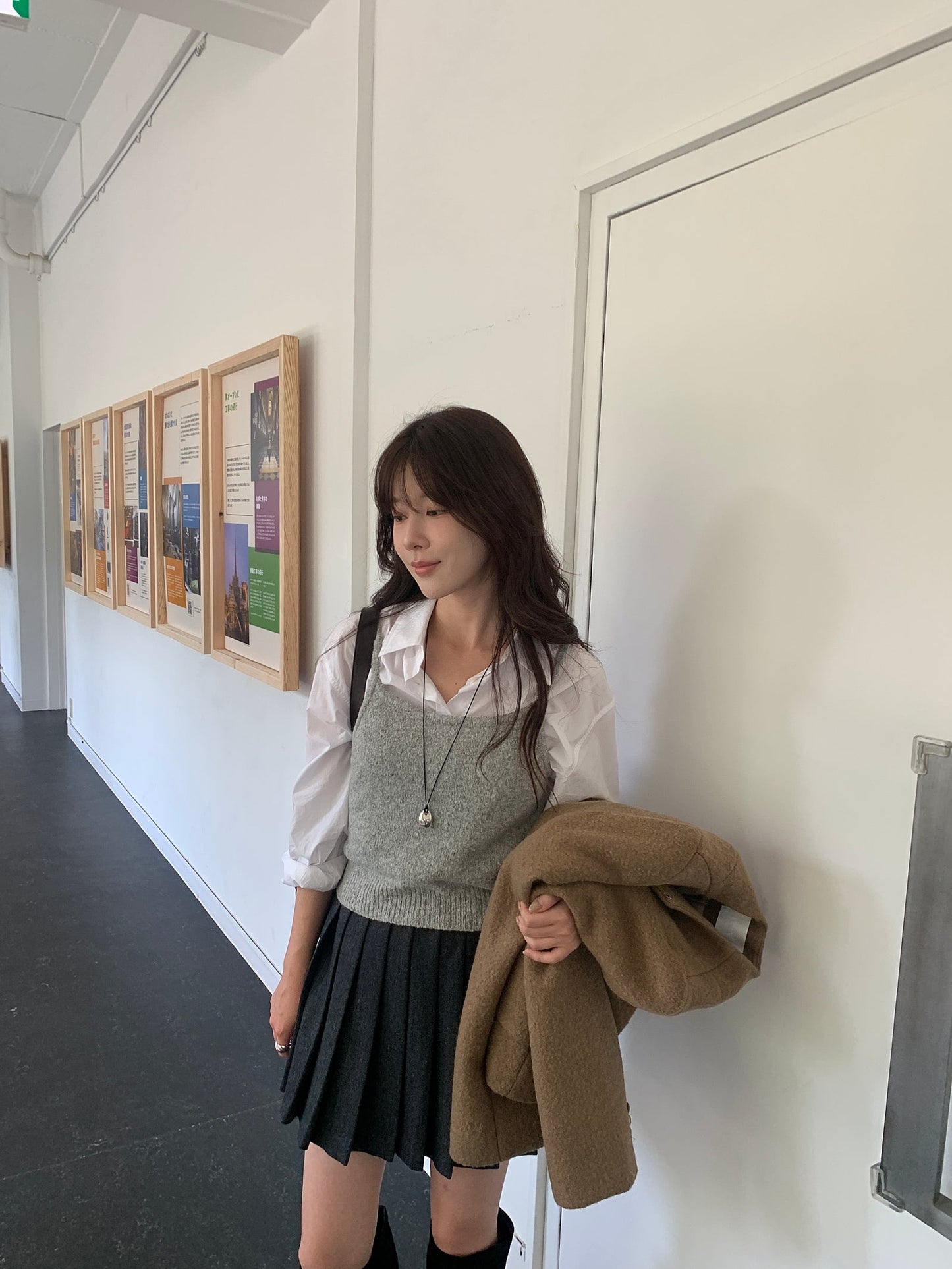 classic wool skirt-3col