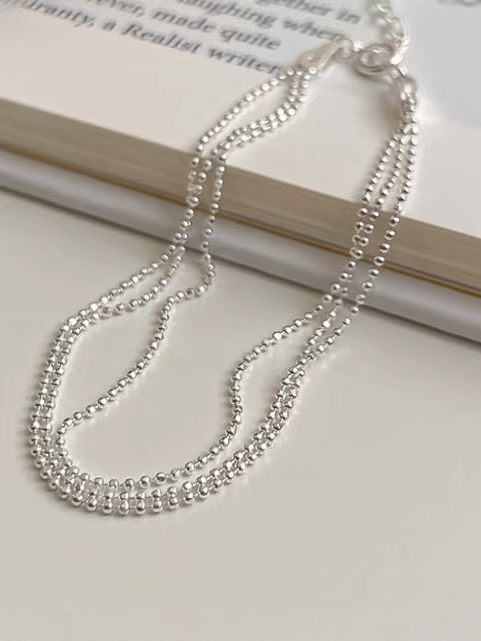 3 Silver Ball Layered Bracelet