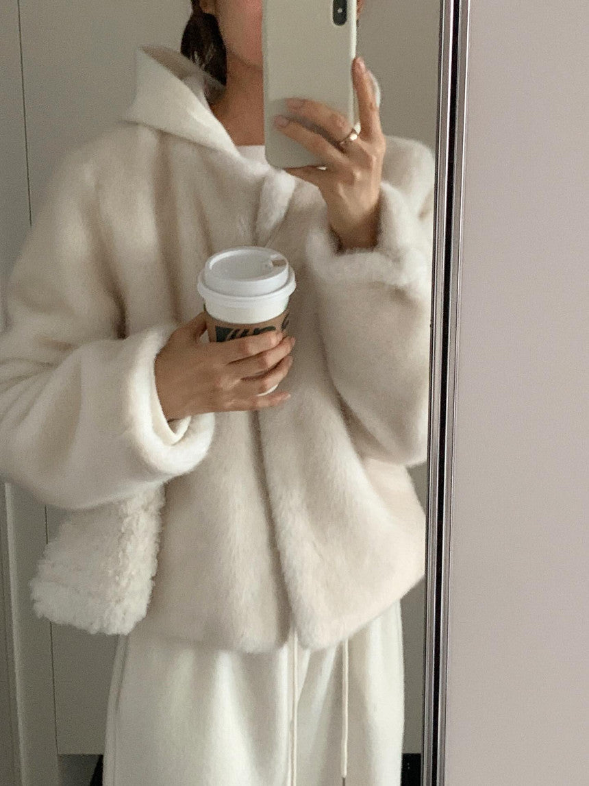 liter sand mink fur jacket-2col