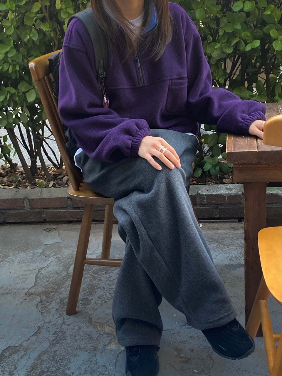 two-way fleece pants-2col