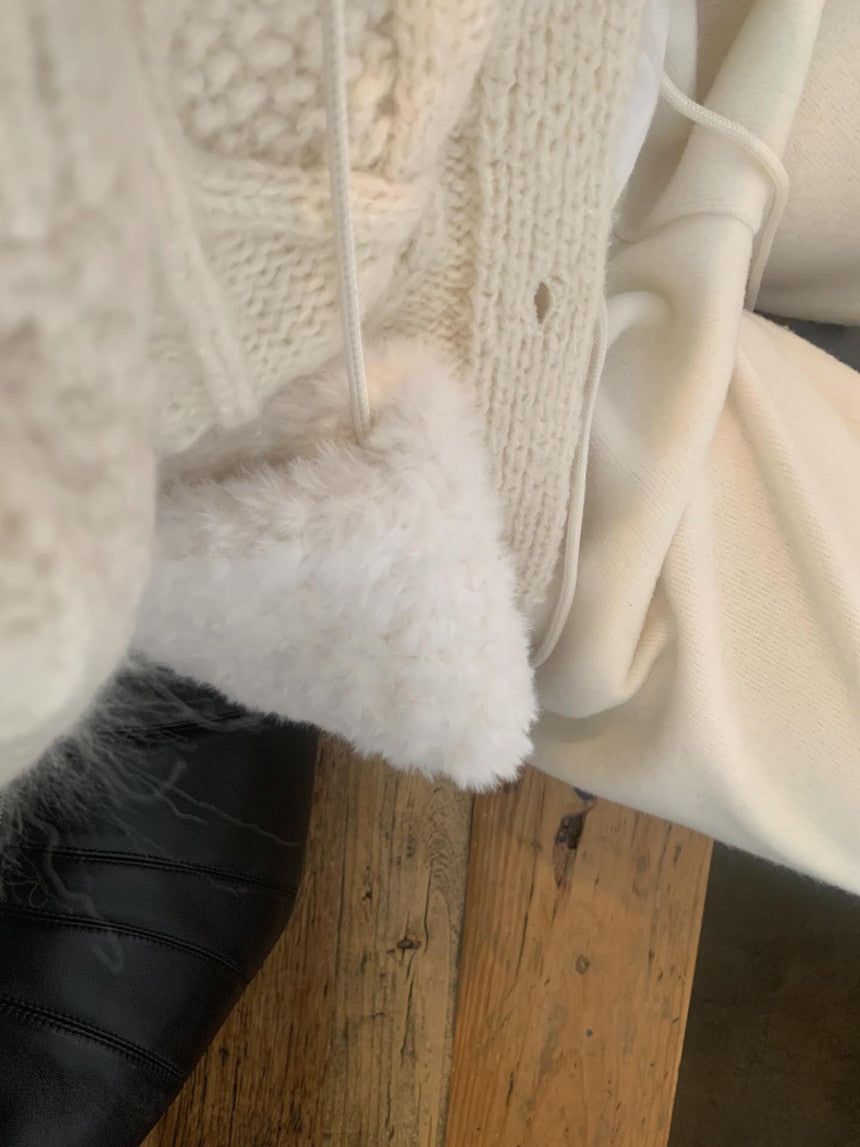 liter house wool cable cardigan-2col