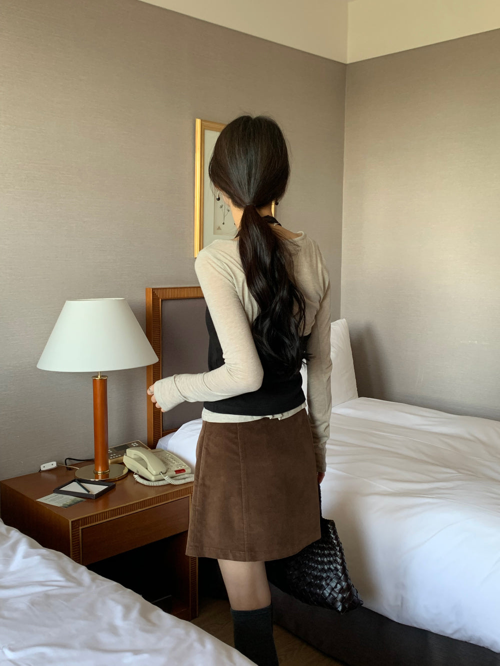 Halter layered set T-4col