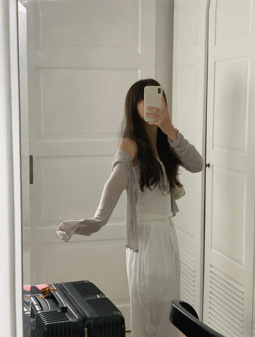 liter ILLIT shirring sleeveless/2col