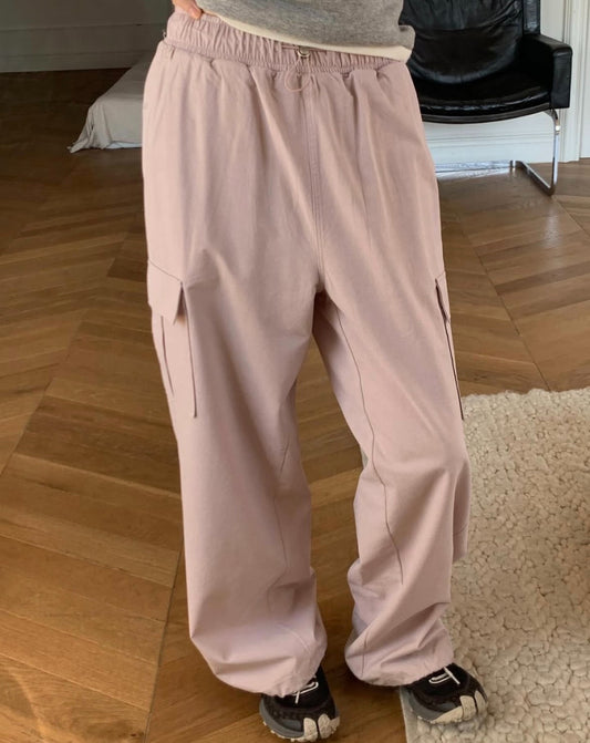 Watery cargo banding pants-3col